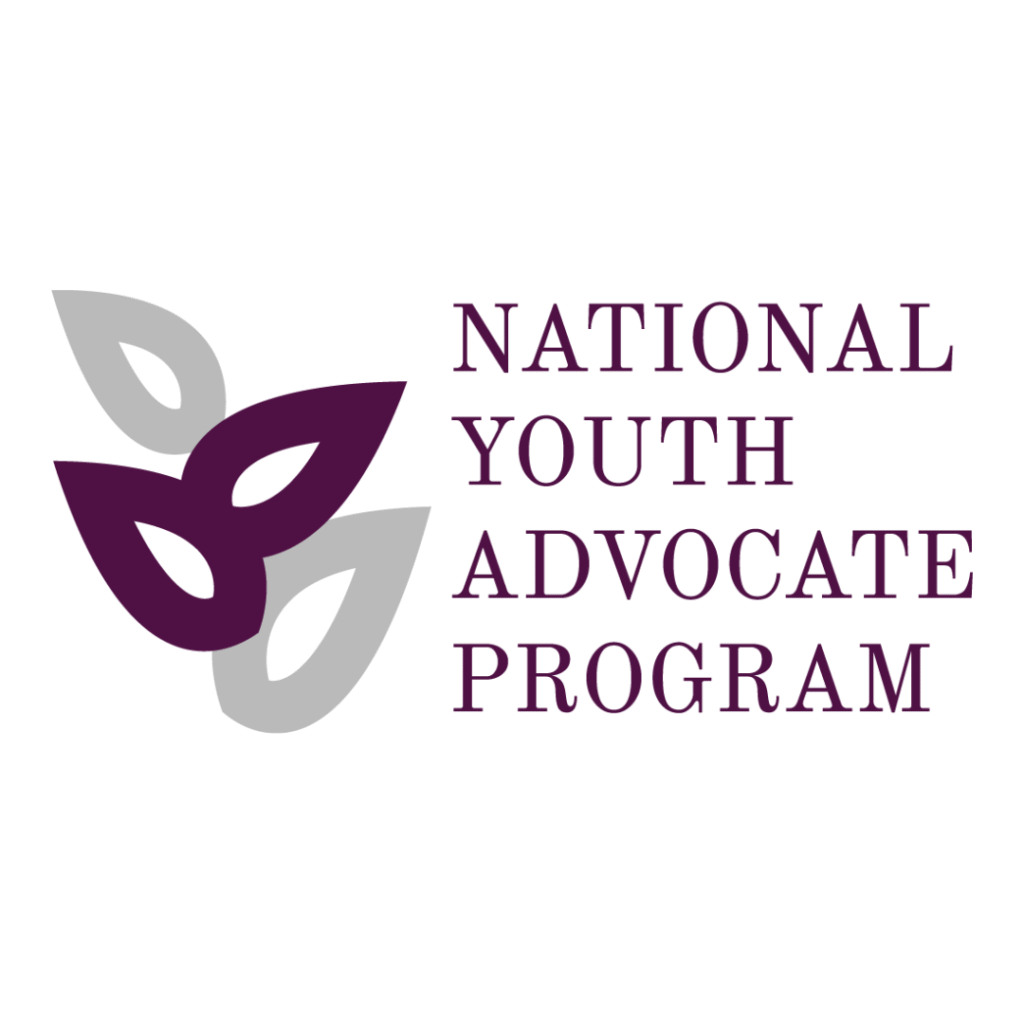 National Youth Advocate Program (NYAP) logo – their tagline “Caring for People. Connecting Communities.” Partner organization supporting youth and families of Della School of Coding and Design.
